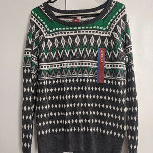 Women's Merona Sweater, L, Geometric Pattern